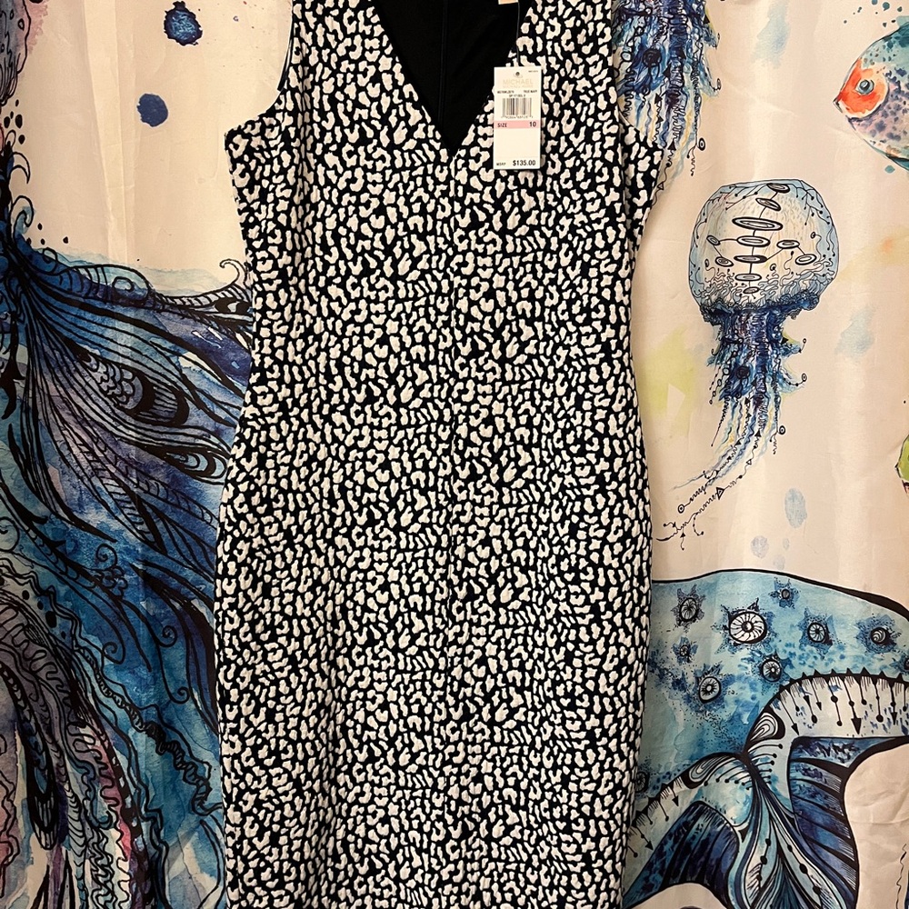 Michael Kors Navy and White Patterned Dress - Picture 2 of 5